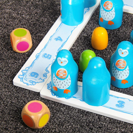 Joc de memorie din lemn PINGUINII - Penguin memory game [6]