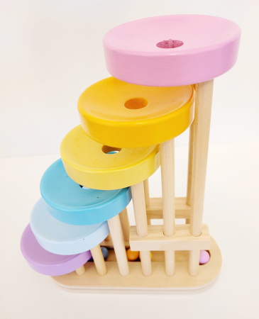 Jucărie de tip Montessori din lemn Cascada cu bile - Cascada de Canicas de Madera [1]