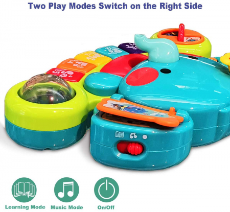 Jucărie interactivă cu sunete și lumini pian Elefant HOLA [11]