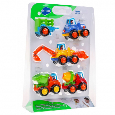 Set mașinuțe utilaje de construcții și munci agricole Hola [2]