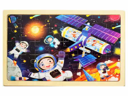 Jocuri Educative - Puzzle din lemn 40 de piese COSMOS