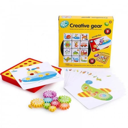 Joc creativ și de motricitate roți zimțate - Creative Gear [1]