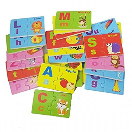 Joc de asociere din lemn tip puzzle alfabetul în limba engleză LETTER ENGLISH MATCH [1]