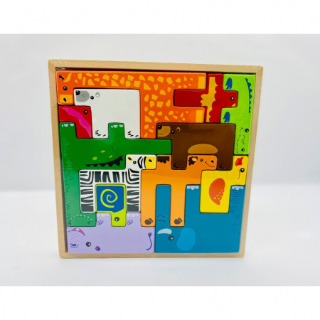 Joc de tip tetris din lemn ANIMALE [1]
