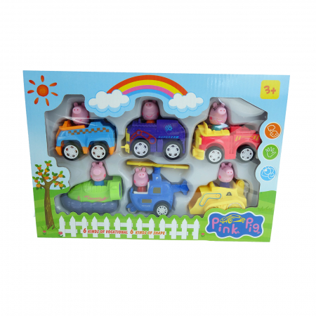 Set 6 maşinuţe cu figurine PEPPA PIG [0]