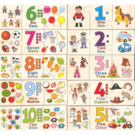 Joc educativ de asociere numere şi mulţimi de obiecte tip puzzle- Digital pairing [1]