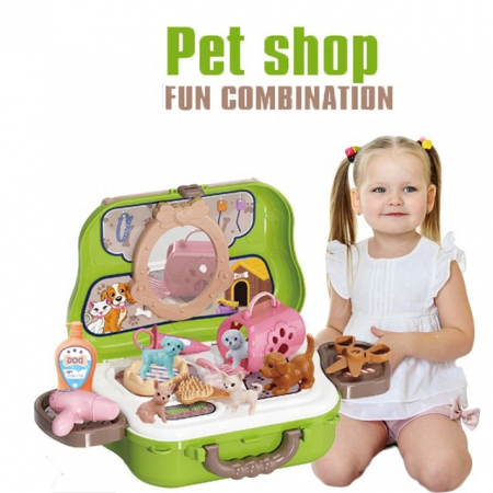 Salon de îngrijire animale 2 în 1 gentuţă - PET SHOP fun combination [1]