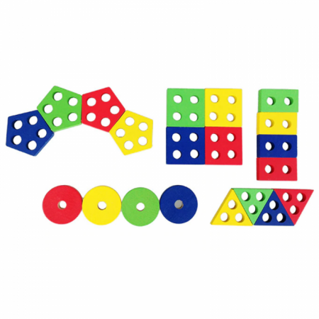 Joc de tip Montessori - Sortator cu 5 forme geometrice [4]