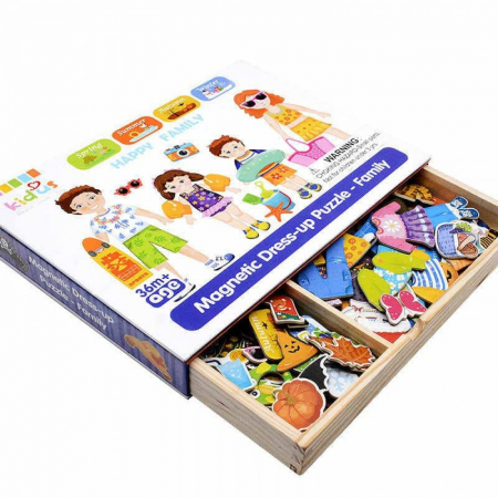 Set magnetic ÎMBRACĂ FAMILIA- Magnetic Dress-up Puzzle Family [3]