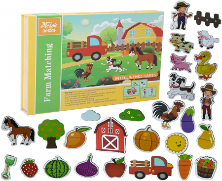 Jucării creative - Joc magnetic FERMA - Farm Matching