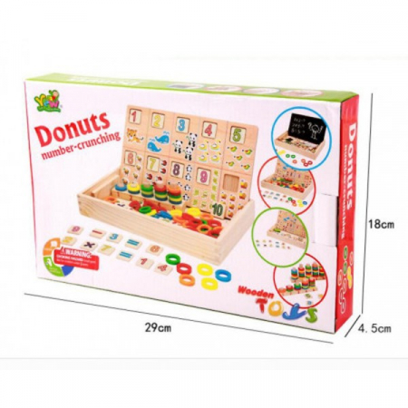 Joc din lemn NUMĂRARE ŞI CALCULE MATEMATICE - Donuts number crunching [4]