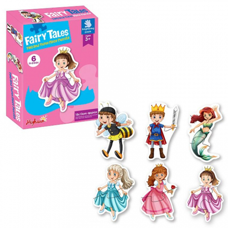 Jocuri Educative - Set 6 puzzle piese mari PERSONAJE DIN BASME - Fairy tales 6 in a box
