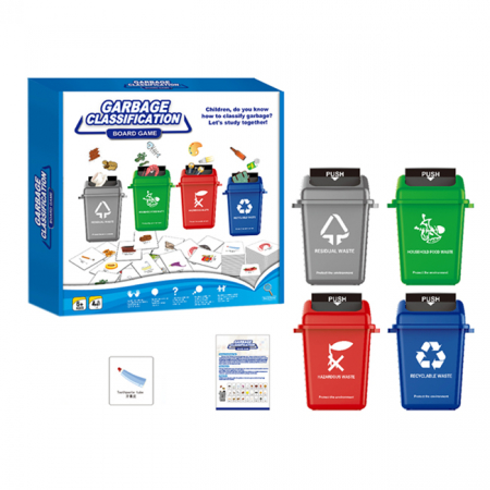 Jocuri de asociere si potrivire - Joc educativ de clasificare a deşeurilor - Garbage Classification Board Game