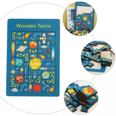 Joc educativ din lemn TETRIS PLANETE [4]