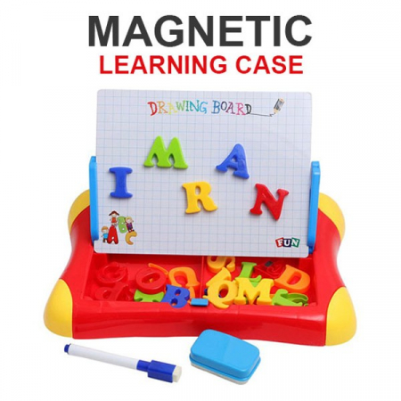 Jucării creative - Tăbliţă de desenat, litere magnetice şi tangram magnetic 3 în 1