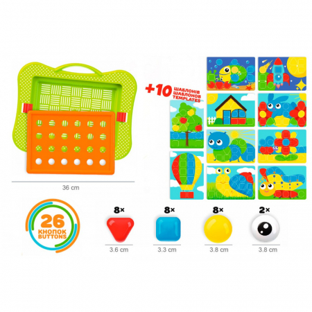 Joc creativ mozaic cu butoni Mosaic Technok [3]