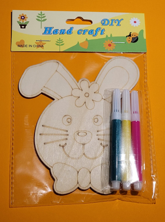 Set creativ din lemn cu tematică Pascală iepuraş [1]