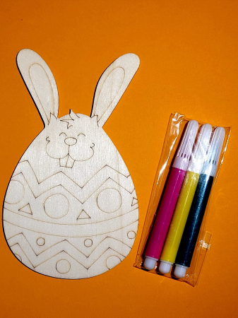 Art&Craft - Set creativ din lemn cu tematică Pascală - Oul fericit