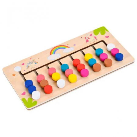 Joc Montessori de tip labirint de asociere și sortare culori - Eight color game [1]