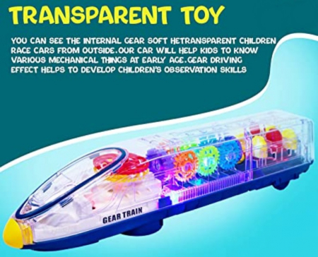 TREN cu sunete şi lumini cu carcasă transparentă TRANSPARENT GEAR LIGHT TRAIN [1]