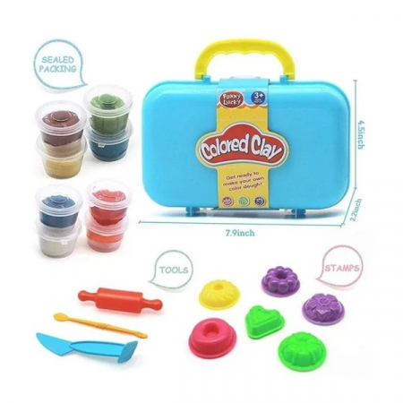 Gentuta cu plastilina si forme de modelat Colored clay Funny Lucky [3]