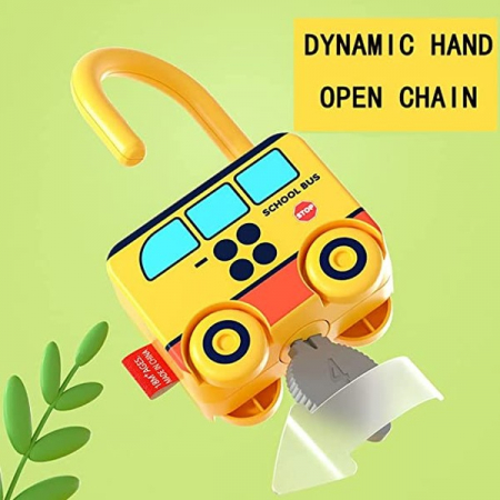 Set 3 lacate masinute cu cheie PUZZLE MATCHING LOCK [5]