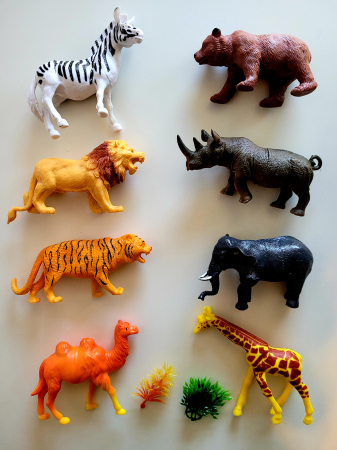 Jucării de rol - Set 8 figurine animale safari