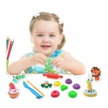 Gentuta cu plastilina si forme de modelat Colored clay Funny Lucky [1]