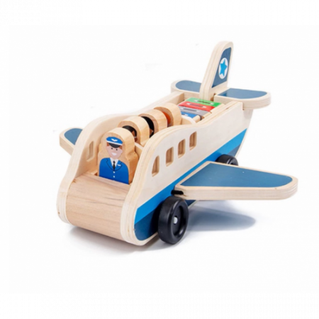 Avion din lemn cu pasageri si bagaje [3]