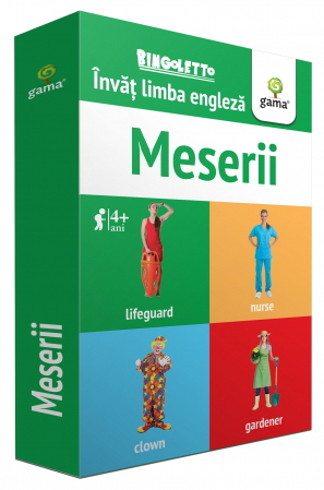Carduri şi cărţi de joc educative/Montessori - Bingoletto. Invat limba engleza. Meserii