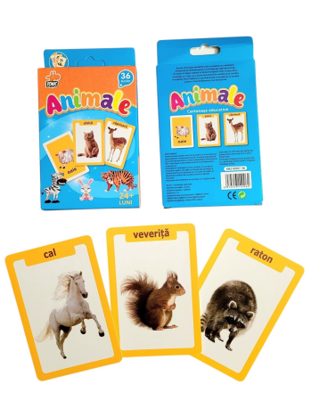 CĂRȚI - Carduri educative Invata Animalele in limba romana