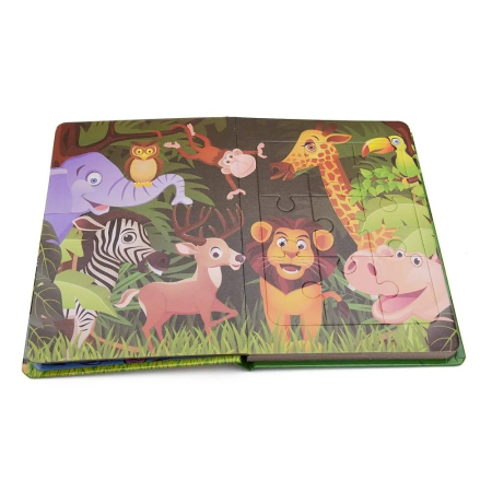 Carte cu 6 puzzle animale la Zoo 72 de piese [5]
