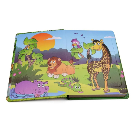 Carte cu 6 puzzle animale la Zoo 72 de piese [6]