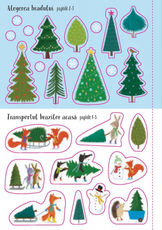 Carte cu stickere: Brazi de Craciun scanteietori (Usborne) [3]
