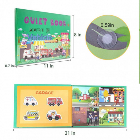 Carte de activitati Montessori cu carduri reutilizabile cu arici Quiet book SUPERMARKETUL DE FRUCTE SI LEGUME [8]