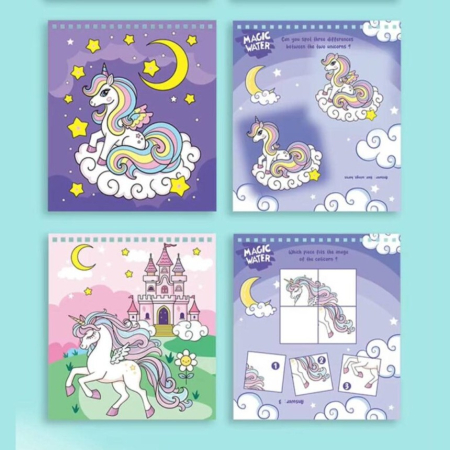 Carte de colorat cu apa Magic Water Unicorni 8 pagini [3]