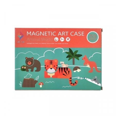 Carte magnetică puzzle ANIMALELE LUMII- Magnetic art case animal world [3]