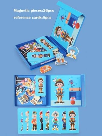 Carte magnetică puzzle Meserii Imbraca baiatul Boy Change clothing [1]