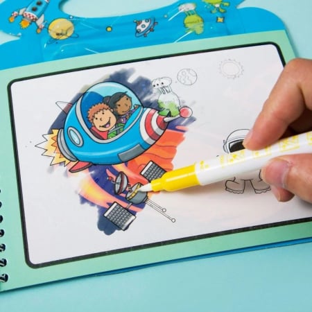 Carte reutilizabilă de colorat cu apă Magic Water Book- COSMOS [1]