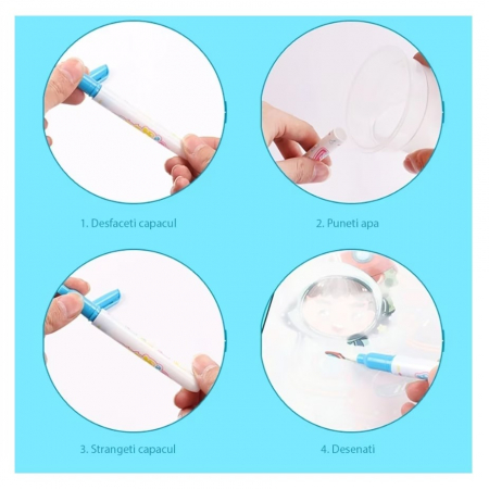 Carte reutilizabilă de colorat cu apă Magic Water Book- Frozen [1]