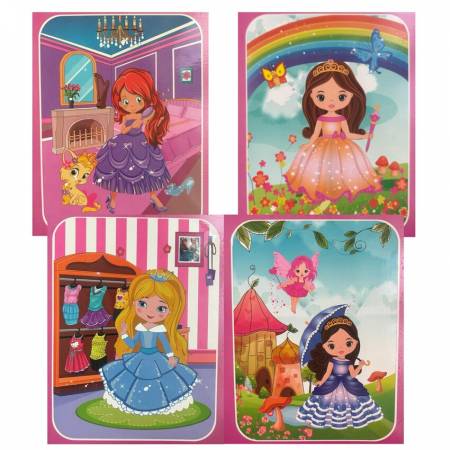 Carte reutilizabilă de colorat cu apă Magic Water Book- printese [4]