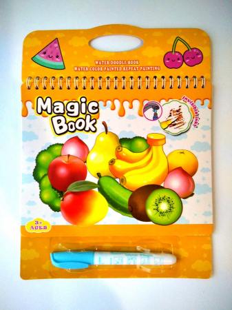 PROMOŢII - Carte reutilizabilă de colorat cu apă Water Doodle Book- fructe