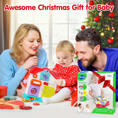 Casuta interactiva cu activitati Montessori senzoriale Hola Toys [6]