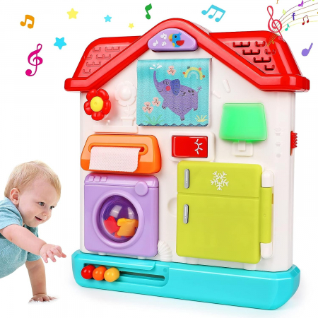 Jucării interactive - Casuta interactiva cu activitati Montessori senzoriale Hola Toys