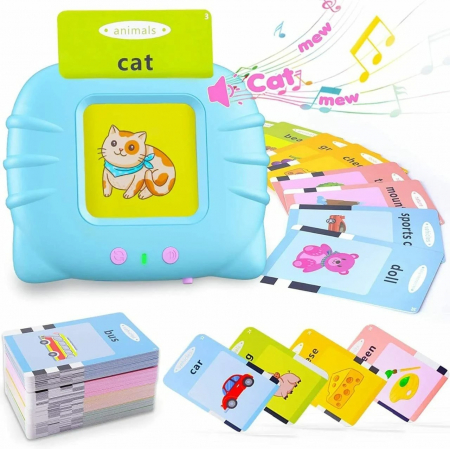 Jucării interactive - Cititor de carduri in limba engleza cu 224 de imagini si sunete, incarcare USB