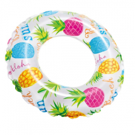 Articole pentru plajă - Colac gonflabil inot pentru copii 3-6 ani, 51 cm INTEX model ananas multicolor