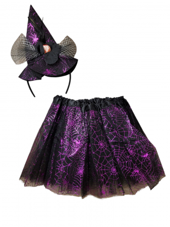 COSTUMATII TEMATICE - Costum Halloween fete Vrajitoare coif cu ochi