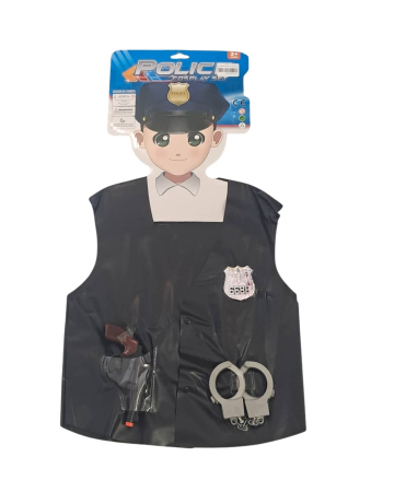 IDEI DE CADOURI - Costum tematic cu accesorii din plastic Politist 3-7 ani