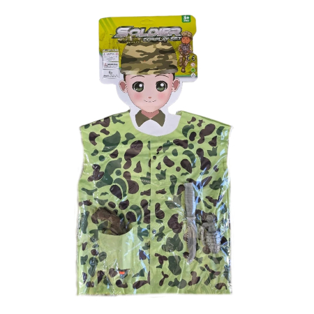 IDEI DE CADOURI - Costum tematic cu accesorii din plastic Soldat 3-7 ani