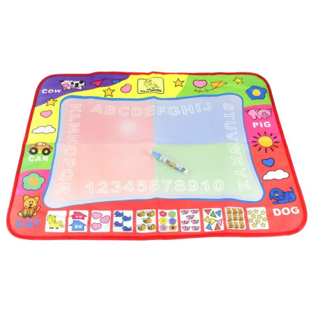 Jucării creative - Covoraș magic pentru desenat cu apă 58,5 cm x 78,5 cm alfabetul si numerele